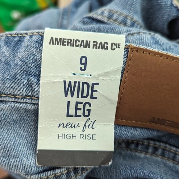 AMERICAN Rag High Rise Wide Leg Distressed Jeans 9 - Picture 5 of 6